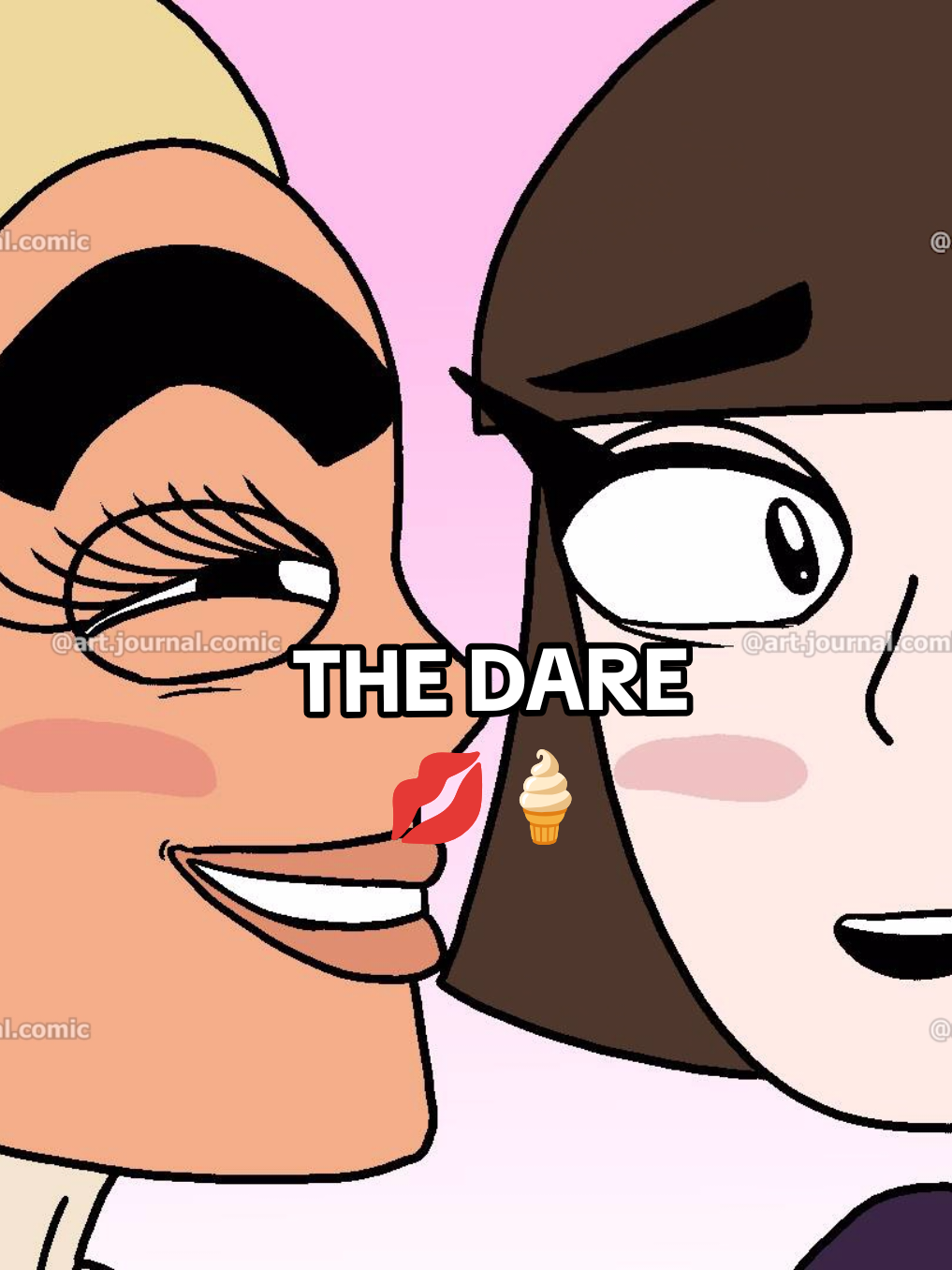 She dared her goth girlfriend to get ice cream… in that costume 💕🍦🐻 chaos, embarrassment, and a kiss you’ll never forget 💋💞 #animation #wlw #romcom #oppositesattract #foryou 