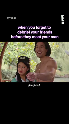 Just go along with it. 😉 Grab your besties because #JoyRide is on E! this month. #MoviesWeLove #AshleyPark #StephanieHsu #SherryCola