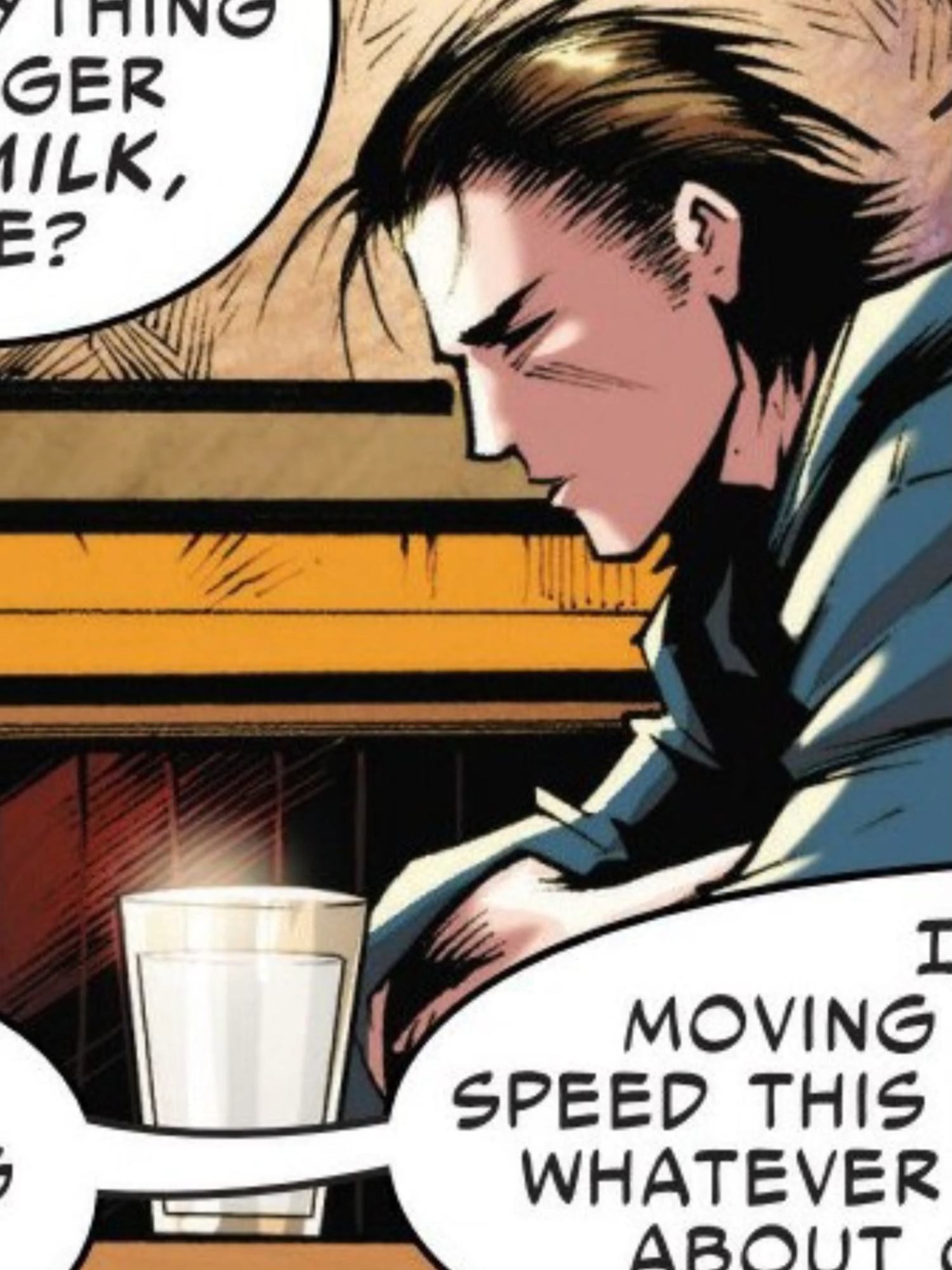 Spiderman bebe leche en el bar para calmar sus penas #marvel #marvelcomics #comics #spiderman