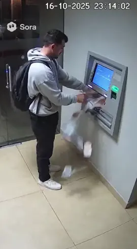 Se volvió loco el cajero #banco #cajero 
