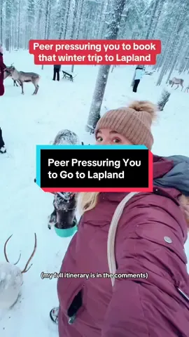 ❄️ Comment ANTLER & I’ll send you my Lapland, Finland winter itinerary! It’s got all the goods like: 🏨 where to stay 🐕 dog sledding & husky safari* 🦌 reindeer farm & sleigh rides* 🎄 Christmas Village & where to eat there 🐉 fun fantasy park  *Finland has very strict animal welfare laws so both of these activities are ethical & you will see just how loved & cares for these animals are & how much fun they have doing it (looking at you husky safari)  Again, comment ANTLER & I’ll send you the goooods HAPPY PLANNING! #lapland #laplandfinland #wintertravel Lapland itinerary, things to do in Lapland Finland, Lapland in winter, where to go in Lapland, what to do in Lapland 