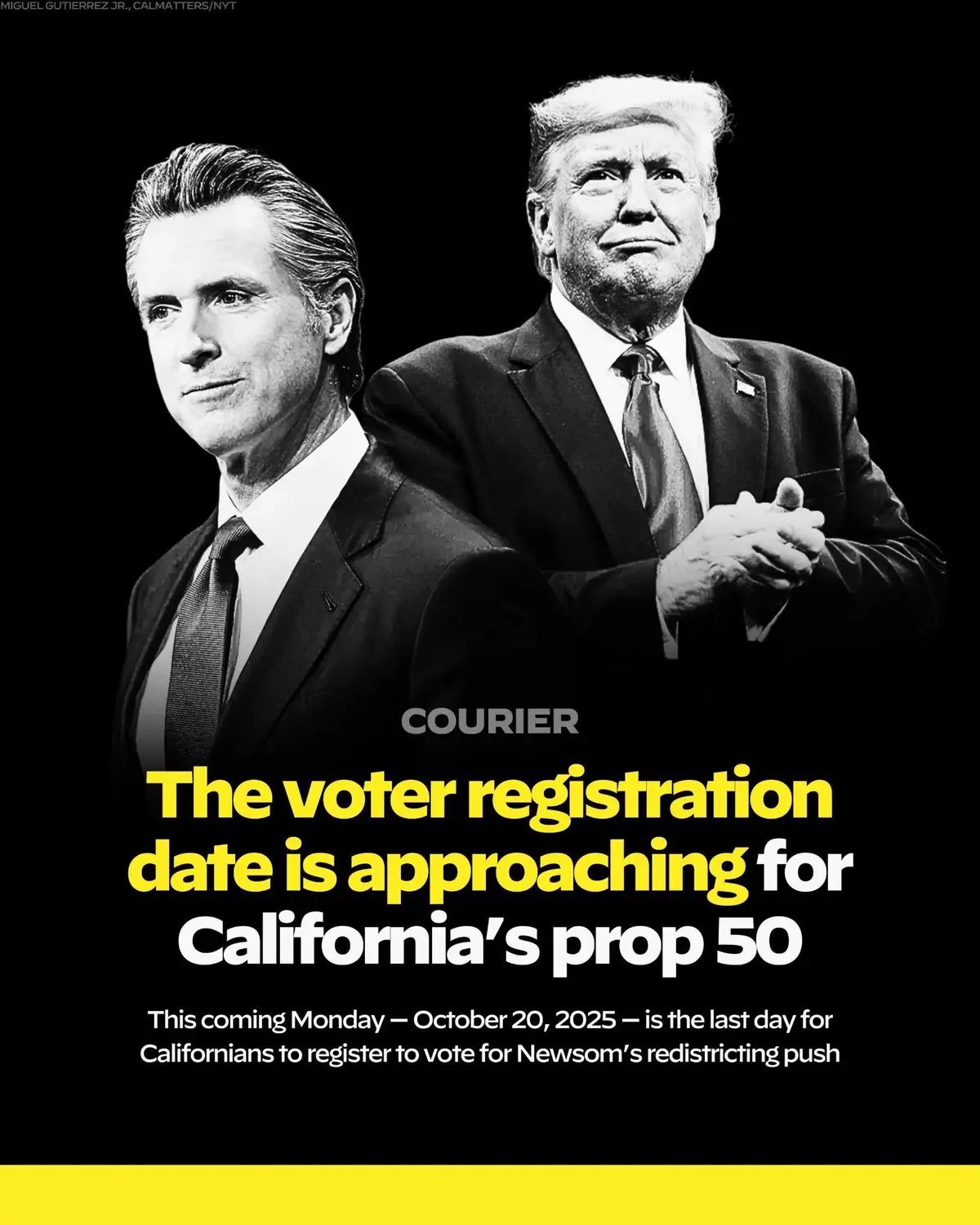 Register to vote by Monday, Oct. 20, 2025. Find your voting options at sos.ca.gov/elections.