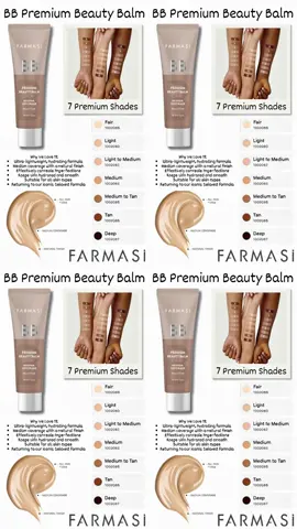 BB Premium Beauty Balm  Experience the ultra-lightweight BB Premium Beauty Balm that hydrates, provides medium coverage, and delivers a natural finish. Conceal skin imperfections effortlessly without clogging pores. Infused with moisturizing ingredients, it keeps your skin hydrated all day, leaving it smooth. Enjoy makeup and skincare in one step, giving you a natural and fresh complexion. Perfect for all skin types.#smileysselfcare #farmasiusa #beauty #SelfCare #BeautyBoss 