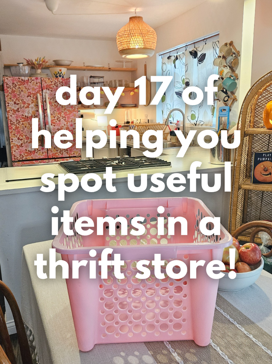 I knew when I saw this basket that it will be at my estate sale one day! 🩷🧼 Day 17 of helping you spot useful items in a thrift store! This basket can be used in multiple ways to create organization. Keep an eye out for vessels that will help you keep like things together. Bonus if you love the color! 🩷 #ThriftedFinds #ThriftStoreFinds #ThriftTok #HomeOrganization #Thrifting 