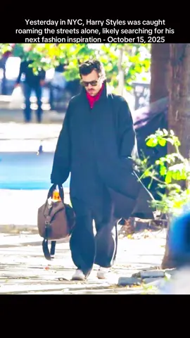 Yesterday in NYC, Harry Styles was caught roaming the streets alone, likely searching for his next fashion inspiration - October 15, 2025 #harrystyles #harrystylesupdates #harries #fyp #foryou 