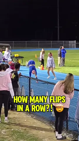 30 flips in 30 seconds 🙌🔥 (georgehandii/IG) #cheerleading #cheerleader #backflip #flips 