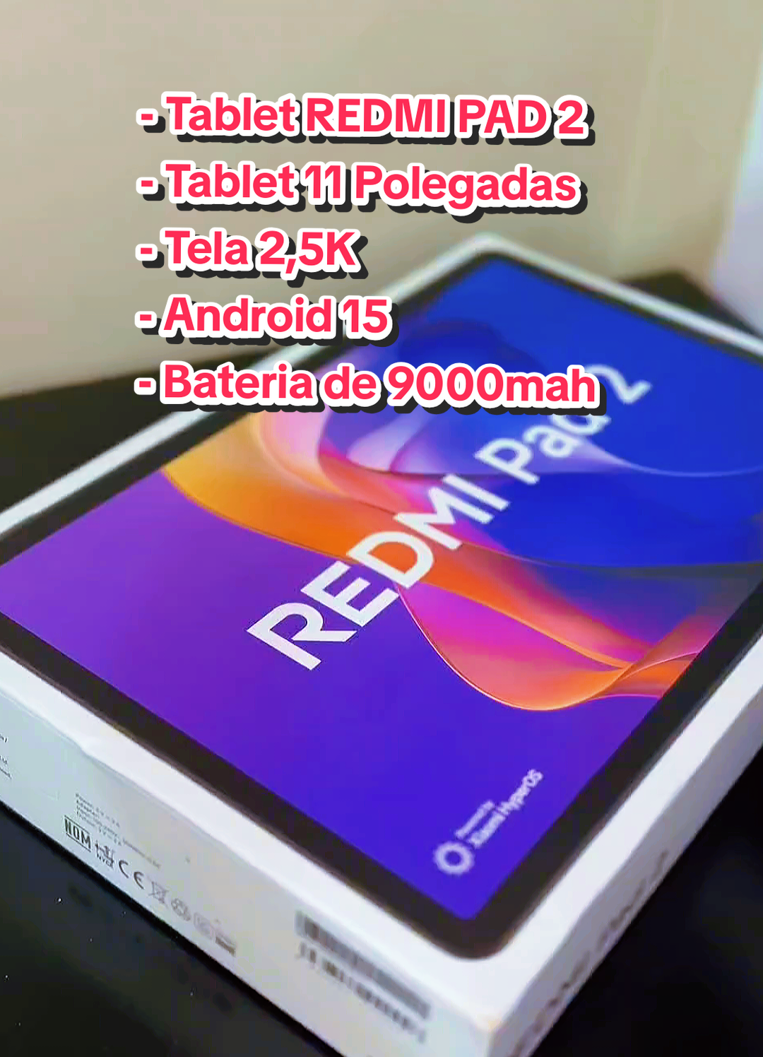 Tablet Xiaomi Redmi Pad 2 💻 8GB RAM, 256GB, tela 11