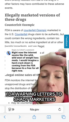Replying to @G.Raf 🚨 The FDA just sent out multiple warning letters to companies pushing “miracle shots” the wrong way 👀 Here’s what’s really going on behind the scenes #FDANews #MedicationUpdate #WellnessTok #HealthScamAlert #LearnOnTikTok