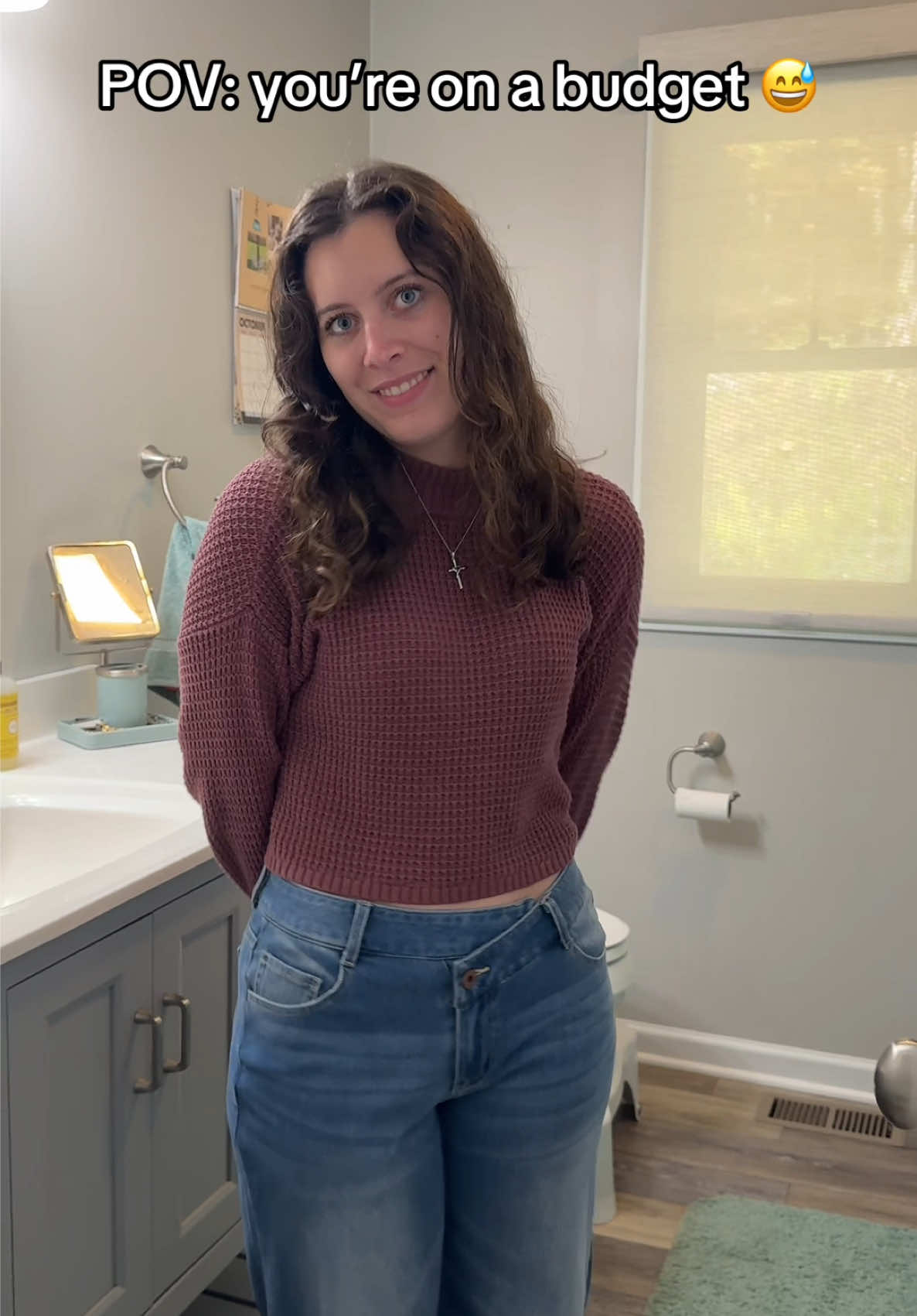 The jeans are so comfy!!! @Halara_official #halara #halarajeans #asymmetricjeans #widelegchallenge #halarajeanschallenge 