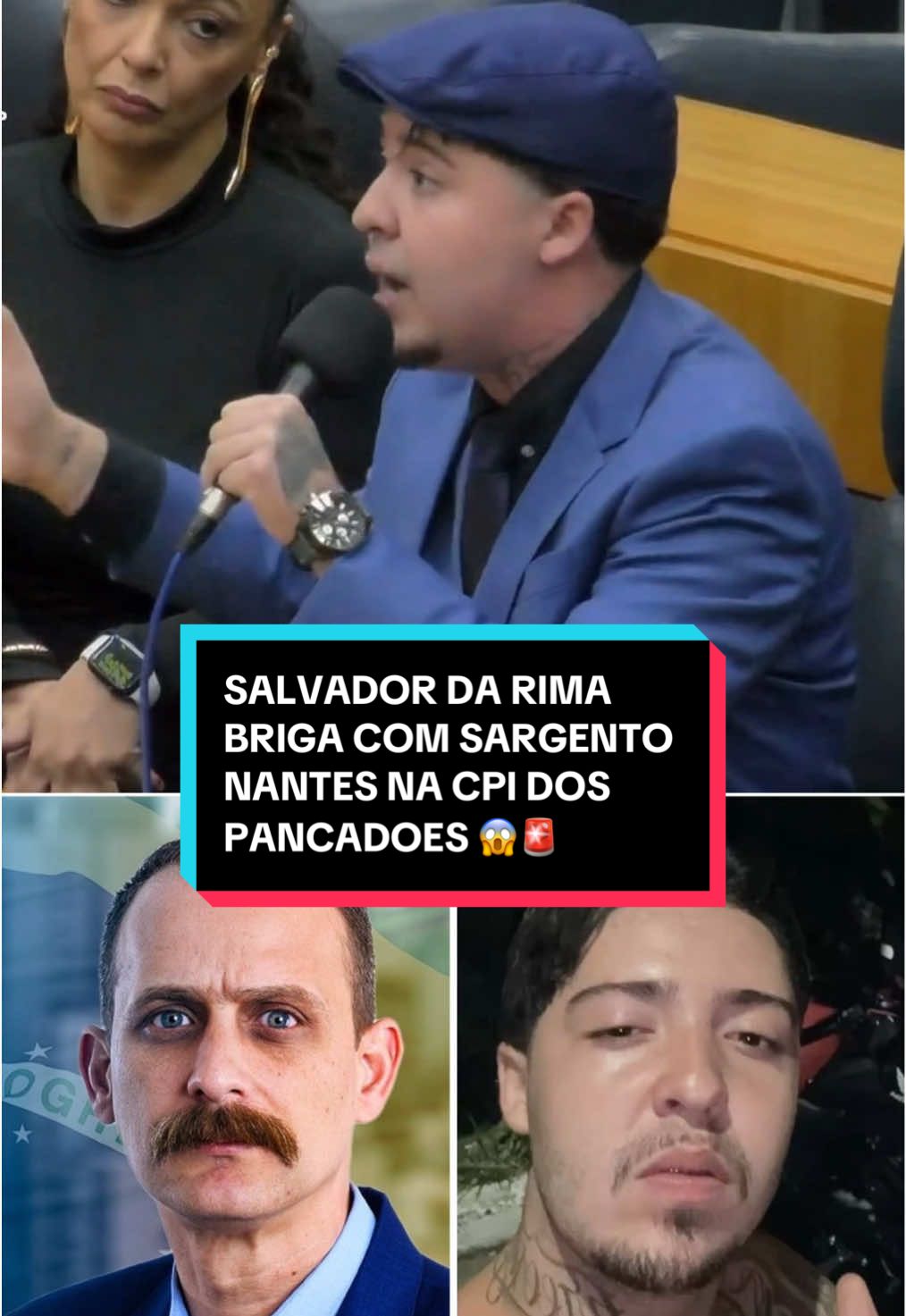 SALVADOR DA RIMA BRIGA COM SARGENTO NANTES na CPI DOS PANCADÕES 😱🚨 #salvadordarima #sargentonantes #funk #funkbrasil #noticias 