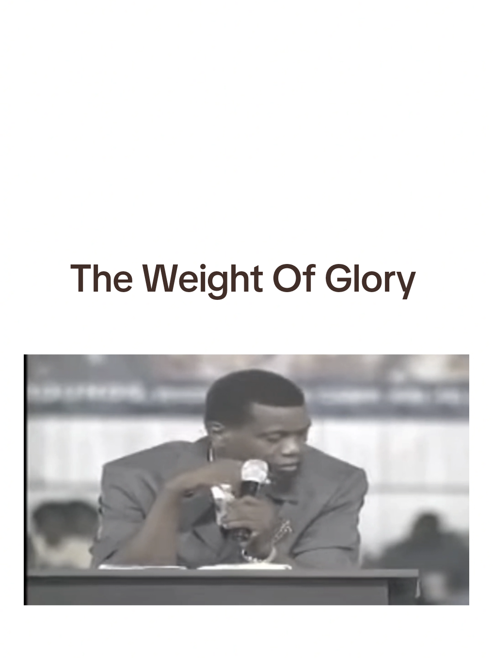 The Weight Of Glory 😌🙏🏿  #pastoreaadeboye #rccgworldwide #redeemerspace #oldvideo 