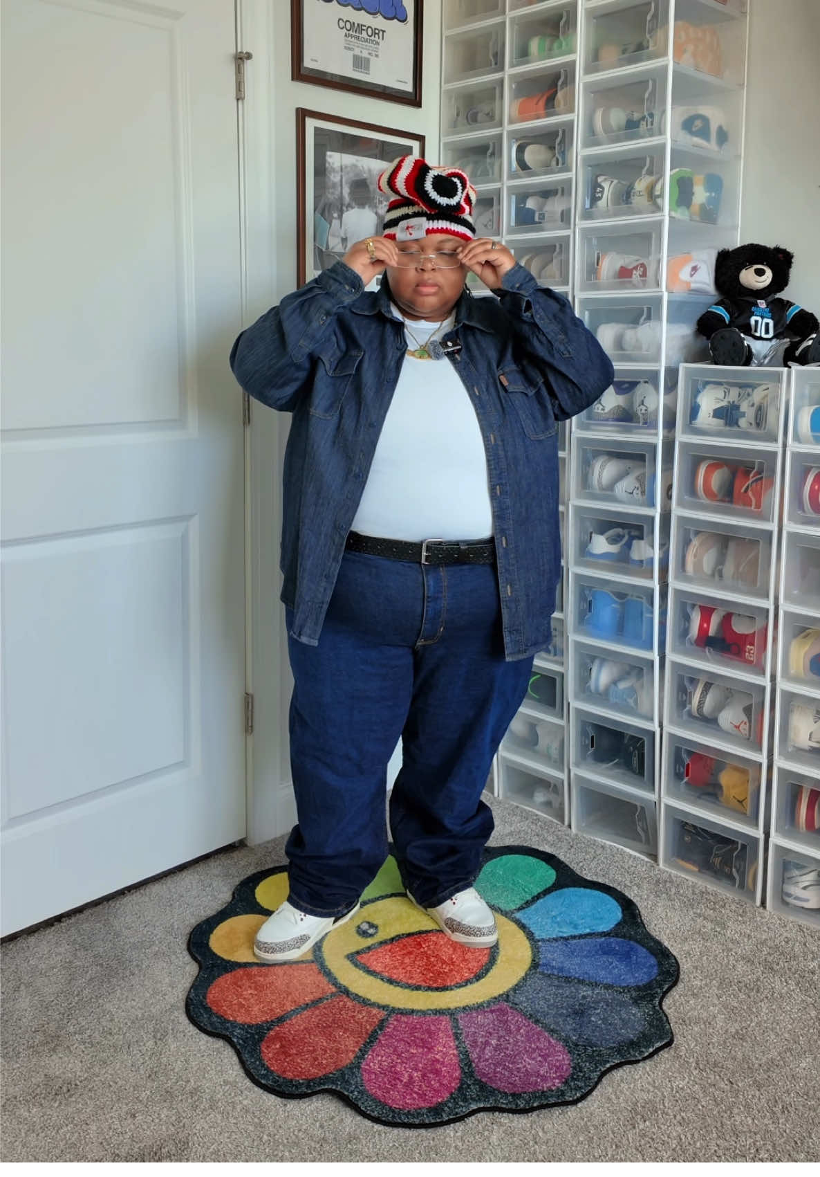 How to dress ‘comfortable and ‘fly at the same time! We PTSO while still saving our feet the trouble😮‍💨! #quebedressin #plussizeootd #grwm #styletip #ncstatefair  