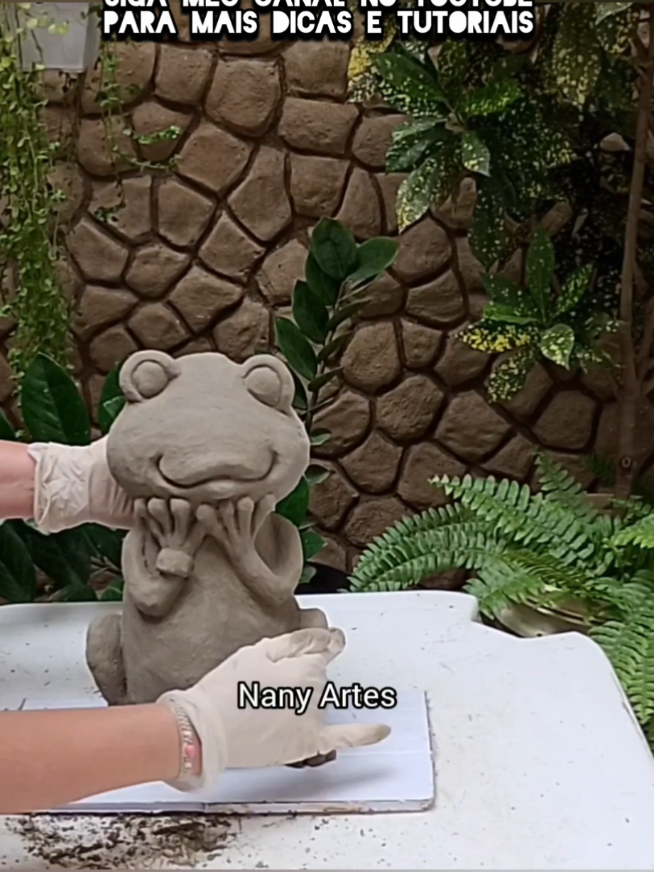 Artesanato com cimento e reciclagem  #reciclaje #tutorials #artecomcimento #artesanatocomcimento #sapo 
