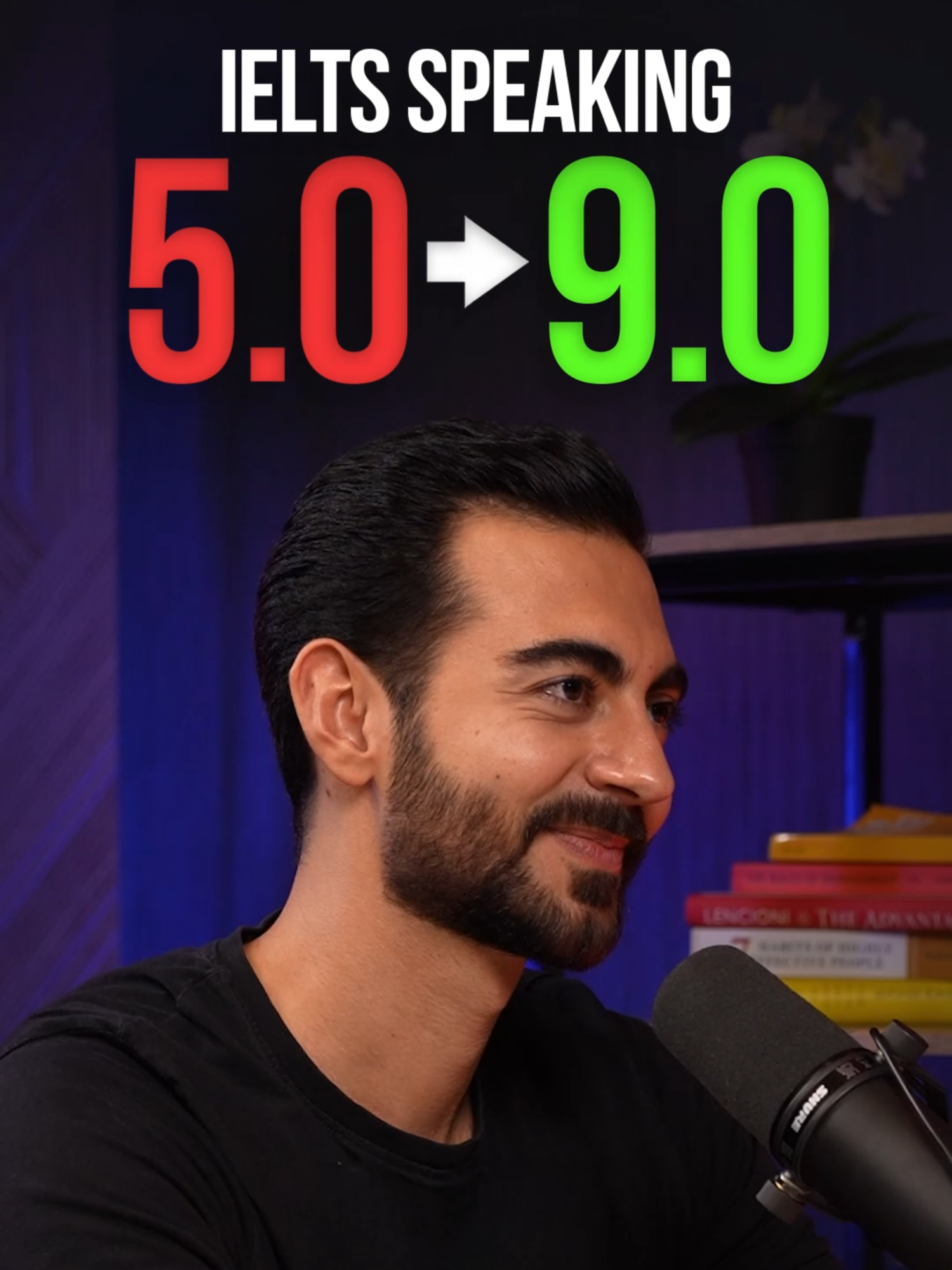 This comparison shows band 5-6 versus band 7-9 IELTS Speaking students. Watch how weak performance differs from strong language skills that get higher scores.