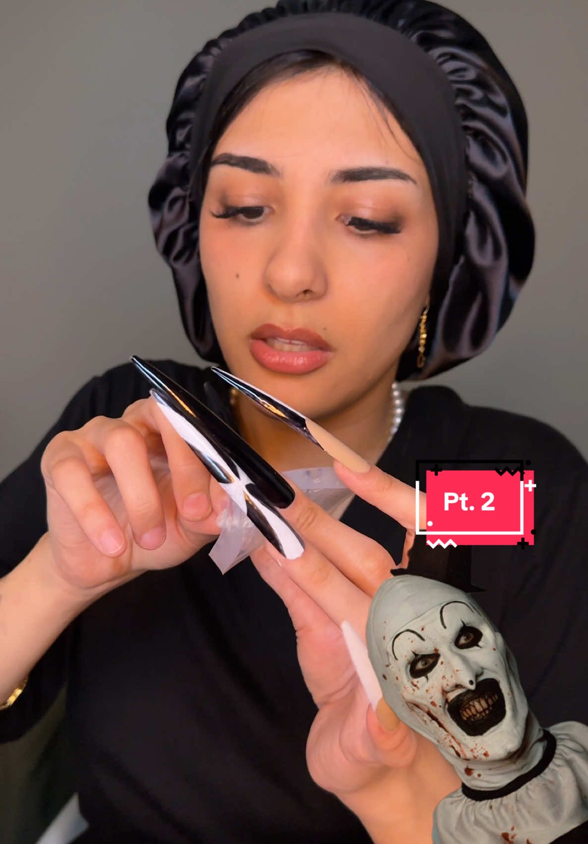 Replying to @N🍵  xxxxl terrifier nails  (pt.2) 📽️🩸🔪📺 #halloween #terrifier #scary #longnails #nails 