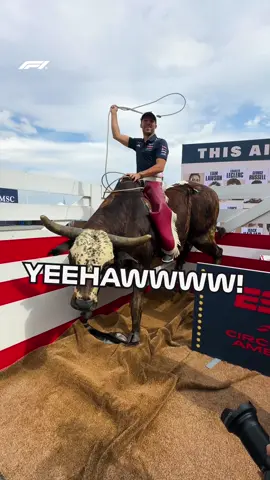 you wish the bull had lucky WHAT @Pierre Gasly ?! 🤠 #f1 #usgp #austin #pierregasly #rodeo 