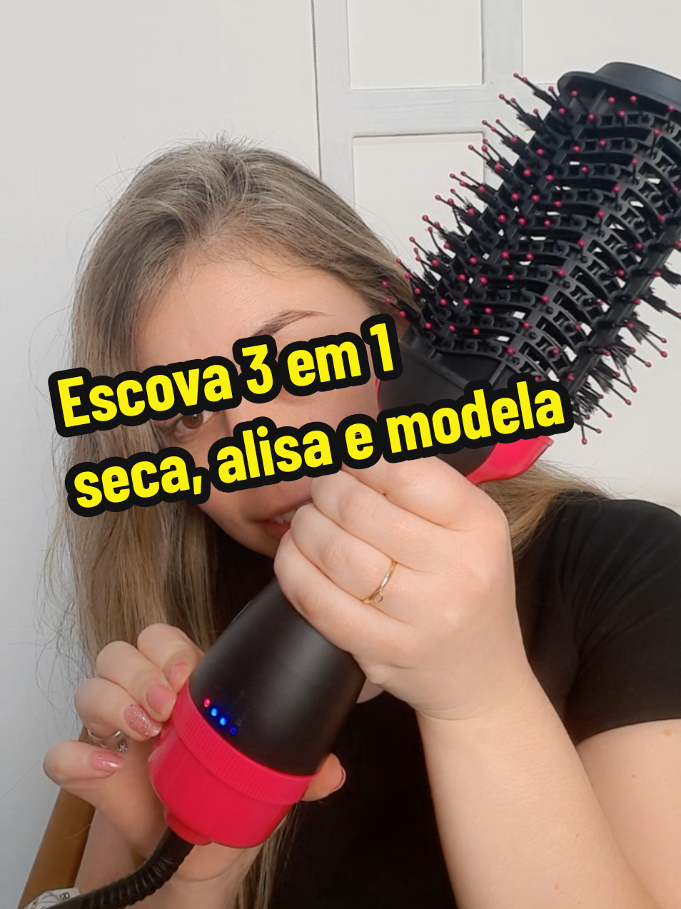 Escova elétrica 3 em 1 Seca, alisa e modela o seu cabelo, muito mais praticidade pro seu dia-a-dia ✨️🥰