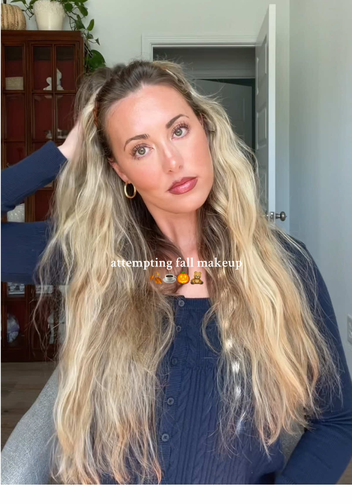 Definitely not claiming to be good at makeup, but I tried the Rare beauty trio for the first time and i love how it all came together 🍂 #fallmakeup #makeup #fallmakeuplook #halloween #autumnmakeup 