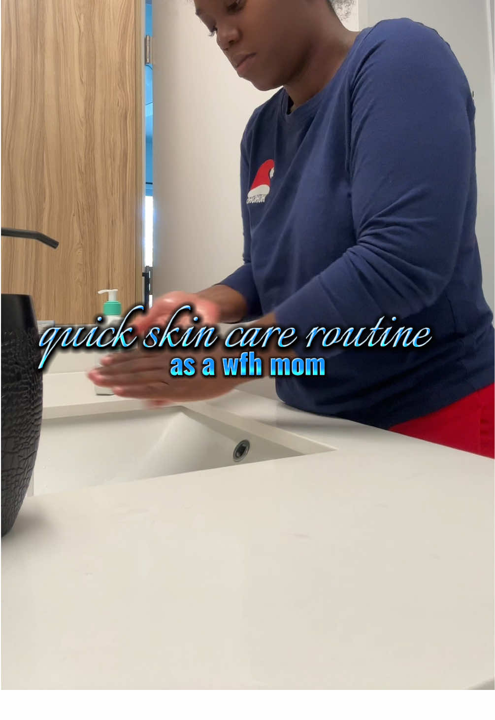 prioritizing skin care >>>  foaming cleanser @CeraVe  aquaphor healing ointment @AquaphorUS  moisturizer @POND’S  leave in conditioner @AuntJackies  #skincare #skincareroutine #wfh #wfhmomlife #viral 