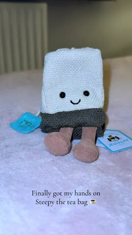 Soooo happy 🤍 #steepyteabags #jellycat #limitededition #jellycats #fyp 