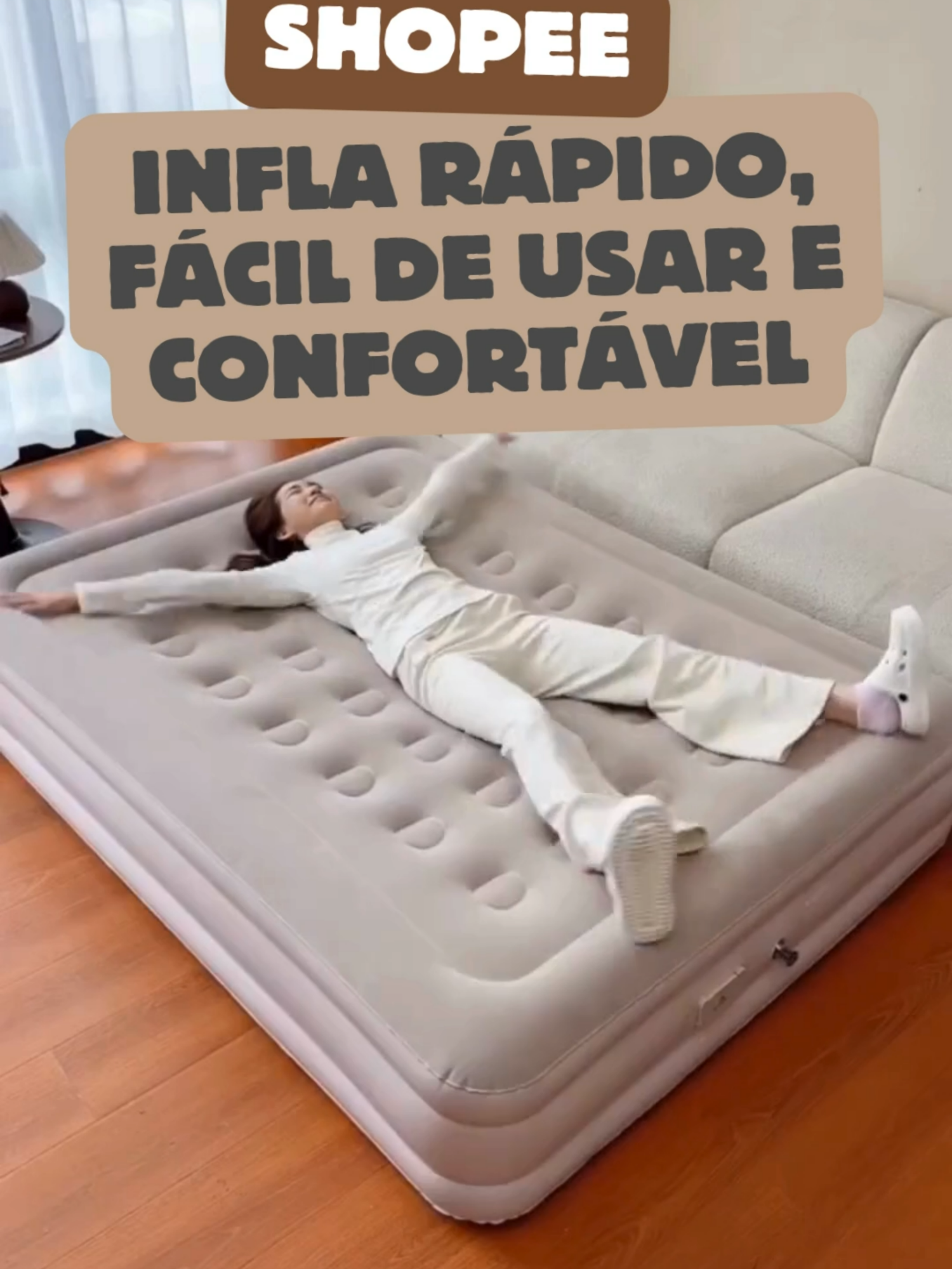 🏕 Colchão Inflável Casal com Bomba Integrada 🔋 Conforto garantido onde quiser — ideal para acampamento, viagens ou até em casa! 💨 Enche rapidinho com bomba elétrica de bateria de lítio 🛏 Super macio, prático e resistente 💼 Fácil de guardar e levar 👉 Tem nas versões Solteiro, Queen e King! 💬 Comente “Eu quero” para te enviar o link direto com desconto! #colchaoInflavel #colchaoCasal #colchaoQueen #colchaoKing #camping #acampamento #aventura #viajar #mochilao #trilha #natureza #viagem #viagemnatura #equipamentocamping #dicasdecamping #casadecampo #conforto #viagemdossonhos #ofertas #achadinhos #promoção #euquero #viagembrasil #comprasonline #descontos #vidanatureza #vidadesemfiltro #campingbrasil #campinglife #dicasdeviagem #campinggear