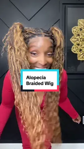 The most realistic knotless boho braided wig you’ll EVER see!!!! #braidedwig #bohobraids #knotlessbraids #alopecia #wig 