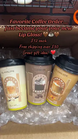 Hurry before these sell out!  Cup is actual size of med coffee cup, with same lid, lip liner, lip gloss & lip stick! You pick flavor several to choose from…..get 3 like I did than free shipping! #glamlitecafe #beautytiktok #makeup #giftidea #lipstick 