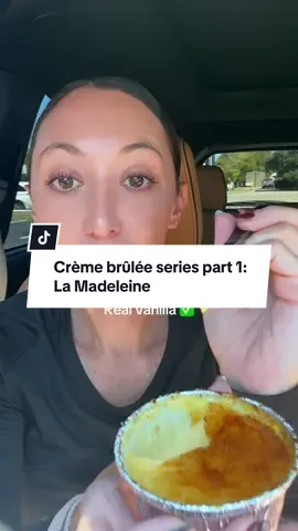 Finding the best crème brûlée! First contestant: @la Madeleine Bakery & Café caramel crème brûlée #cremebrulee #tastetest #dessert #Foodie #foodies 