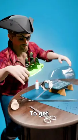 How to build a ship in a bottle 🍼😂#zackdfilms #satisfying #3dvideo #growthontiktok #trending 