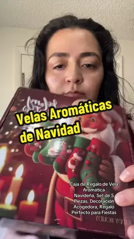 #christmascandle Caja de Regalo de Vela Aromática #navideña , Set de 5 Piezas, #decoración  Acogedora, Regalo Perfecto para #fiestas 
