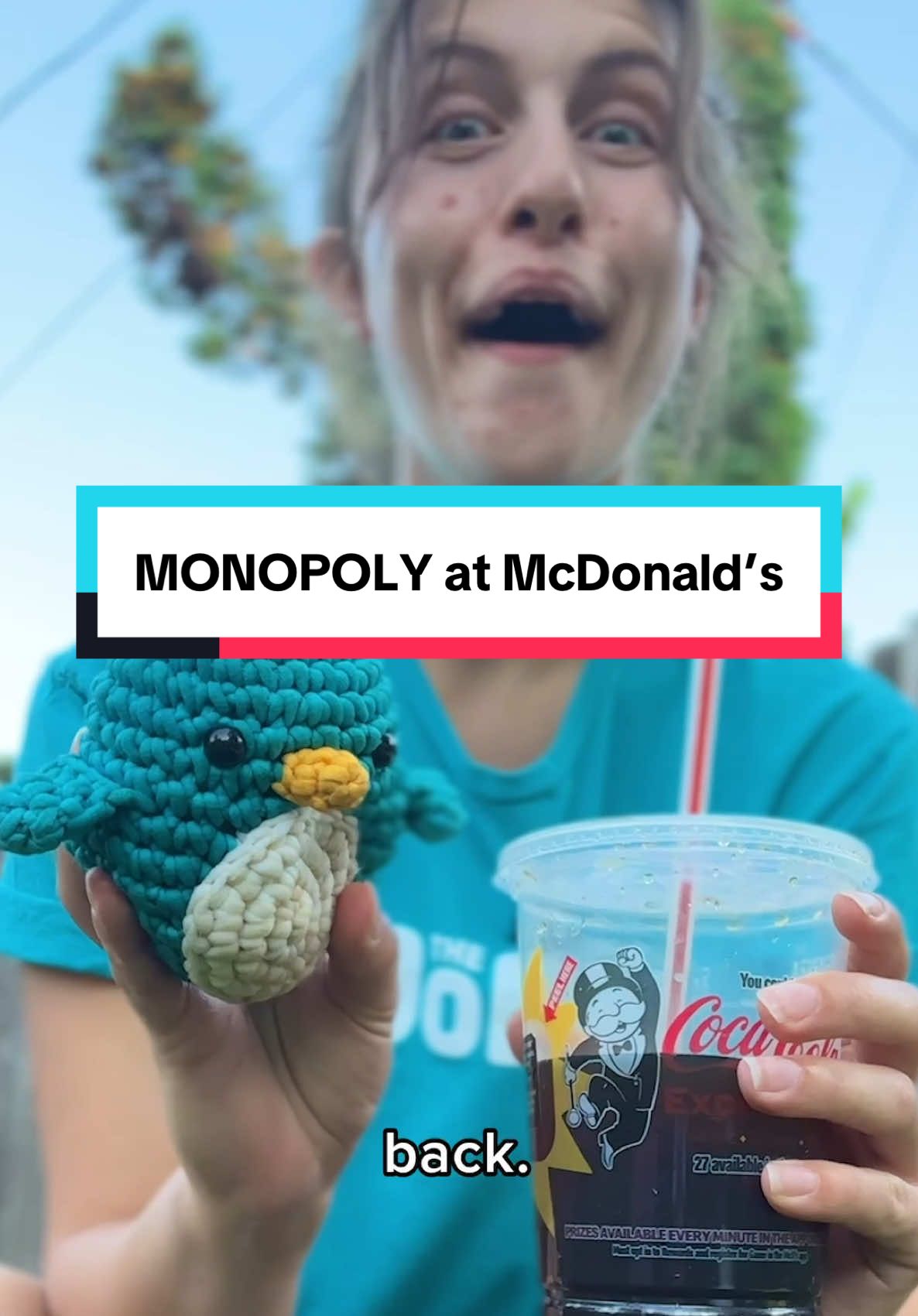 Along with his soda cup accessory, hook, and tin, Pierre's woobled his way... to MONOPOLY at McDonald's!? Play now for your chance to win.   #thewoobles #McDonalds #monopolyatmcdonalds #monopoly #crochet 