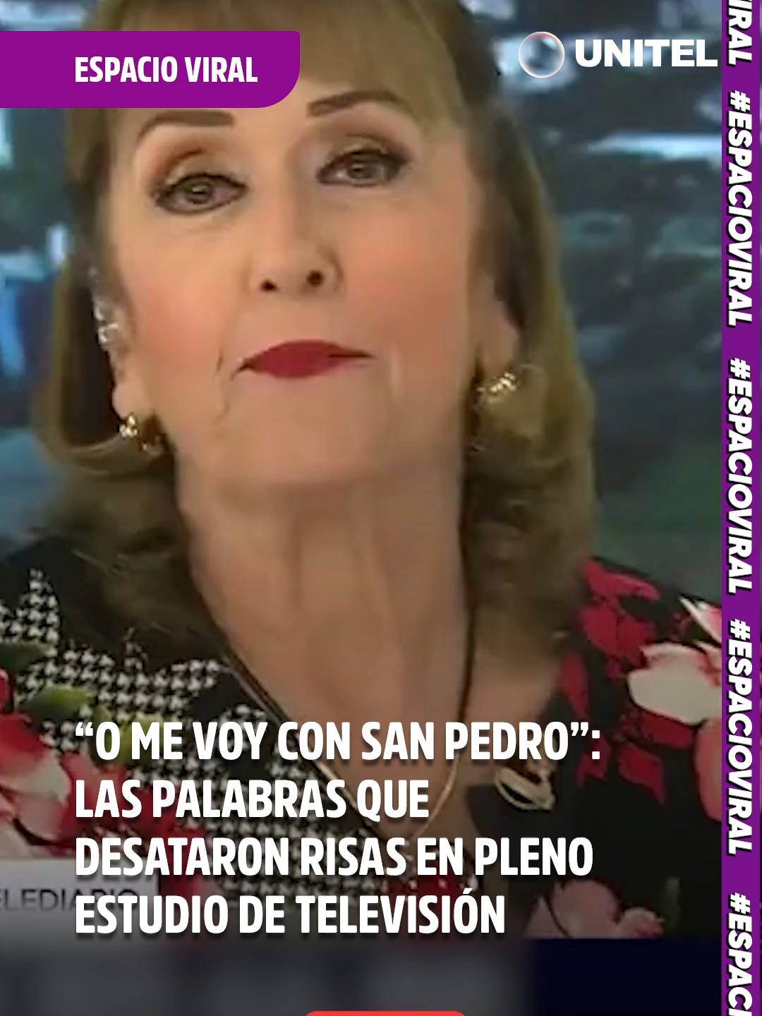 En un programa de televisión no pasó desapercibido un momento divertido cuando una presentadora, mencionó en “irse con San Pedro”. un mal entendido que provocó carcajadas entre los presentes. #Unitel #Virales #Programa