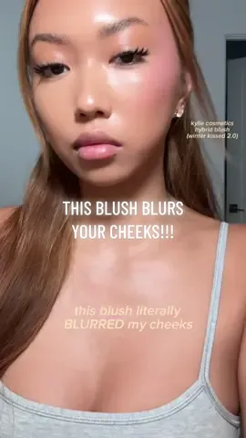 wait these formulas EATTTT @Kylie Cosmetics hybrid blush in winter kissed 2.0!!!  #makeup #babypinkblush #cooltoneblush #matteblush #blurring 