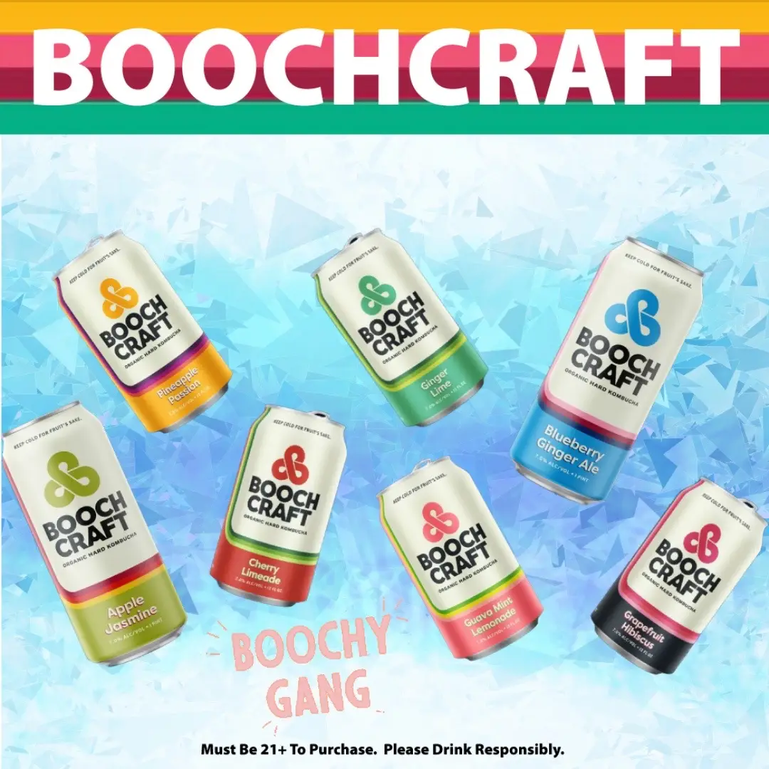 craftedselections 🌿 Boochcraft has landed at Crafted Selections! 🌿 Organic hard kombucha brewed with real fruit, bold flavor, and a smooth buzz. Find your favorite flavor and sip something refreshingly different. 🍊✨ 📍Available now at all our Crafted Selections stores. Flavors may vary by location. #boochcraft #craftedselections #hardkombucha #organicbrew #sipdifferent 