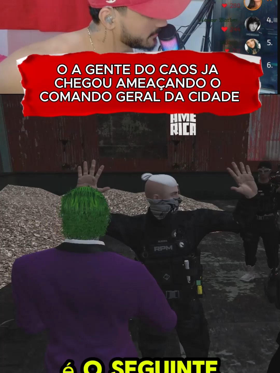 O agente do caos ja chegou causando na cidade AMERICA CITY @americarp2 #coringa #joker #fivem #roleplay #terror #gameplay
