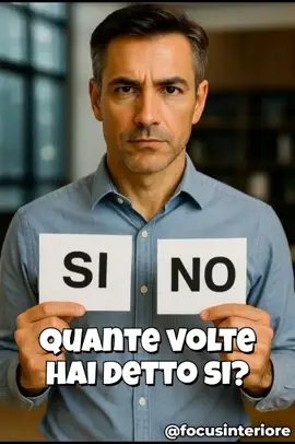Quante volte dici “sì”… quando vorresti gridare “NO”? 🗣️ Dal dubbio alla scelta. Dalla solitudine alla pace. #focusinteriore #scelte #perte #paceinteriore #emozioni 