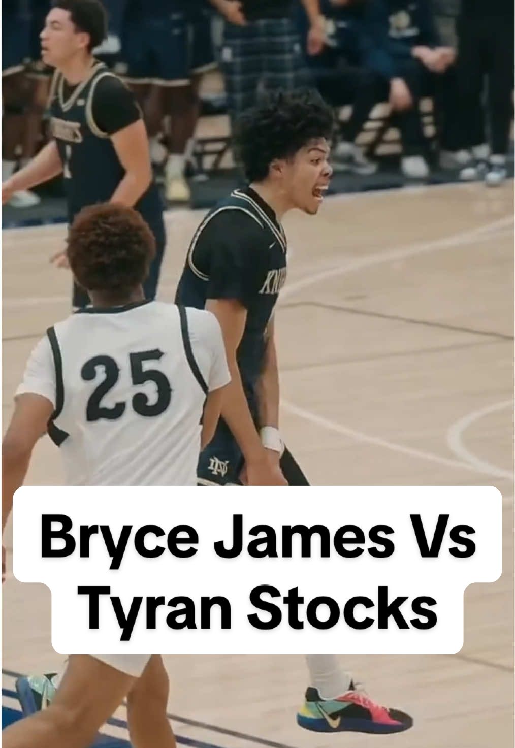 Bryce James se enfrenta a Tyran Stokes. #baloncesto #basketball #deportes #NBA #brycejames 