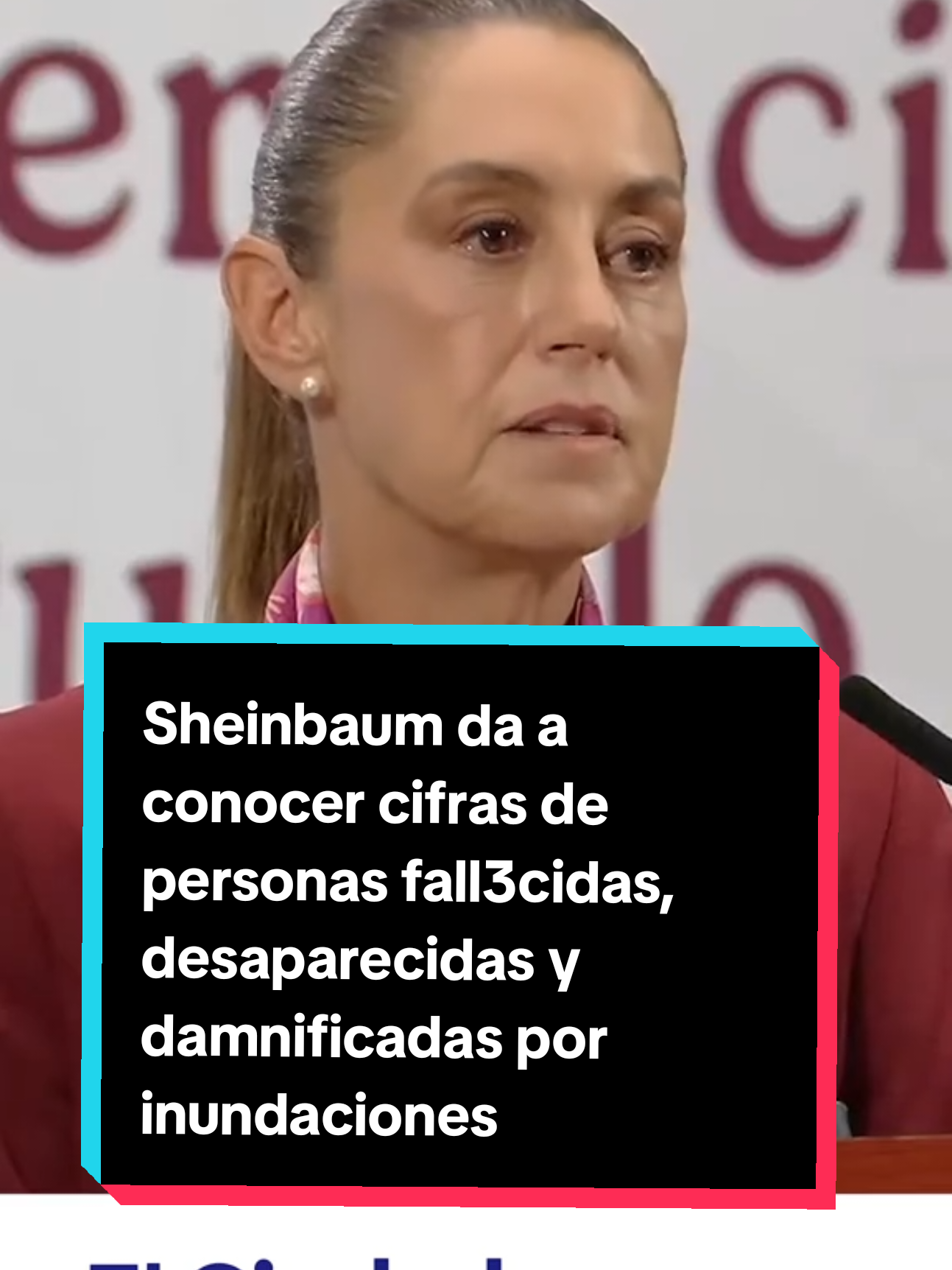 Claudia Sheinbaum da a conocer cifras de personas fall3cidas, desaparecidas y damnificadas por inundaciones en México. 🇲🇽🔎👥 #ClaudiaSheinbaum #Veracruz #Hidalgo #Puebla #Queretaro 