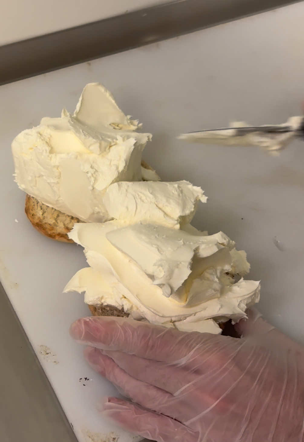 Plain bagel with plain cream cheese! #creamcheese #bagels #jaxfl #stjohnscountyfl #breakfast 