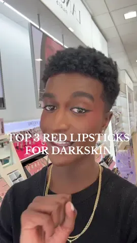 here are my top 3 favorite red lipsticks from Ulta Beauty✨💄 #lipstick #redlipstick #ulta #ultabeauty #darkskin 