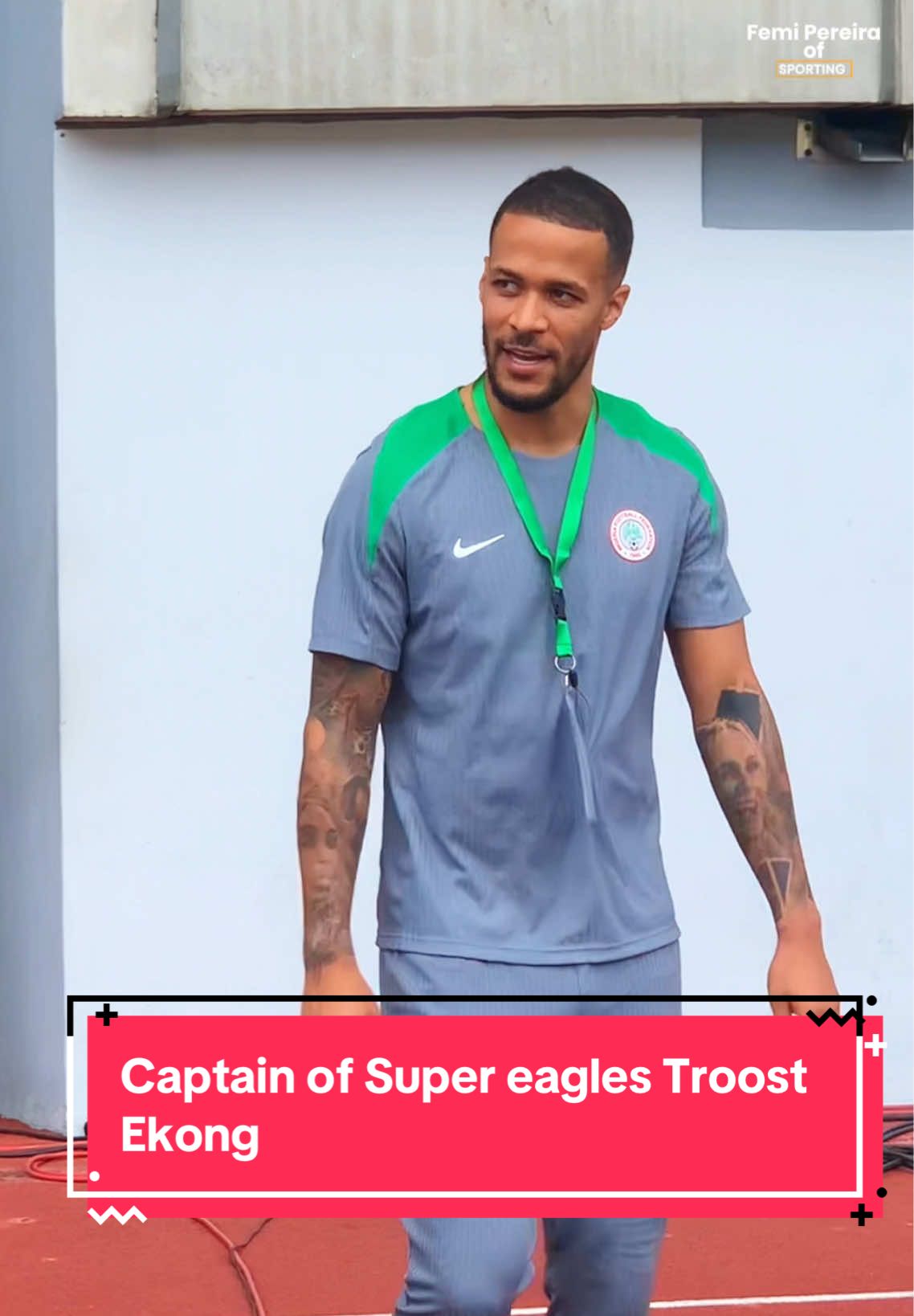 Captain of Super eagles Troost Ekong greeting his people 