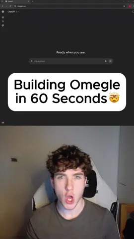 Making a Omegle clone with ai super quickly #ai #vibecoding #omegle 