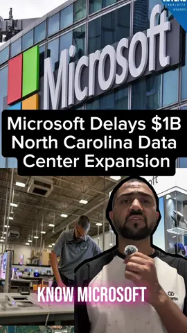 🛑 Microsoft Delays $1B North Carolina Data Center Expansion Project Update: Microsoft pauses its $1 billion Catawba County data center project, adjusting the timeline for some work. Reason: Economic uncertainty and tariff impacts prompt tech giants to slow large-scale expansions. Continued Investment: Despite the delay, Microsoft still plans $80 billion in data center spending this year globally. Local Impact: Catawba County and other NC sites are being assessed; electrical infrastructure work continues. Industry Trend: Amazon, Google, and Meta are also moderating data center growth amid economic slowdown. Broader Context: Microsoft maintains strong commitment to North Carolina, though incentive deals and timelines are being revised. #MicrosoftNC #DataCenter #EconomicTrends #CharlotteRegion #TechInvestment  