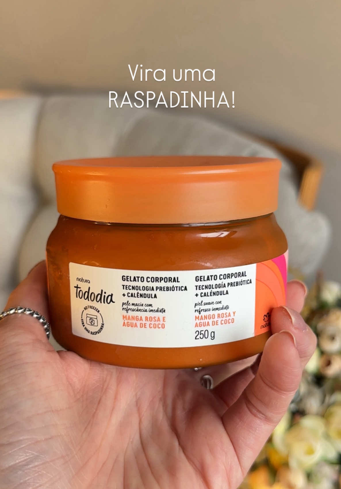 Testei o lançamento Natura Todo Dia! 😍😍 O hidratante que vira um Gelato Corporal!  A fragrância de Manga Rosa & Água de Coco é deliciosa, perfeita pro verão ou pros dias mais quentes! Gostaram?  Comprei no Mercado Livre: COSAS1-TXHF #MercadoLivreModa #OMelhorDaBeleza @Mercado Livre Moda #natura #naturatododia 