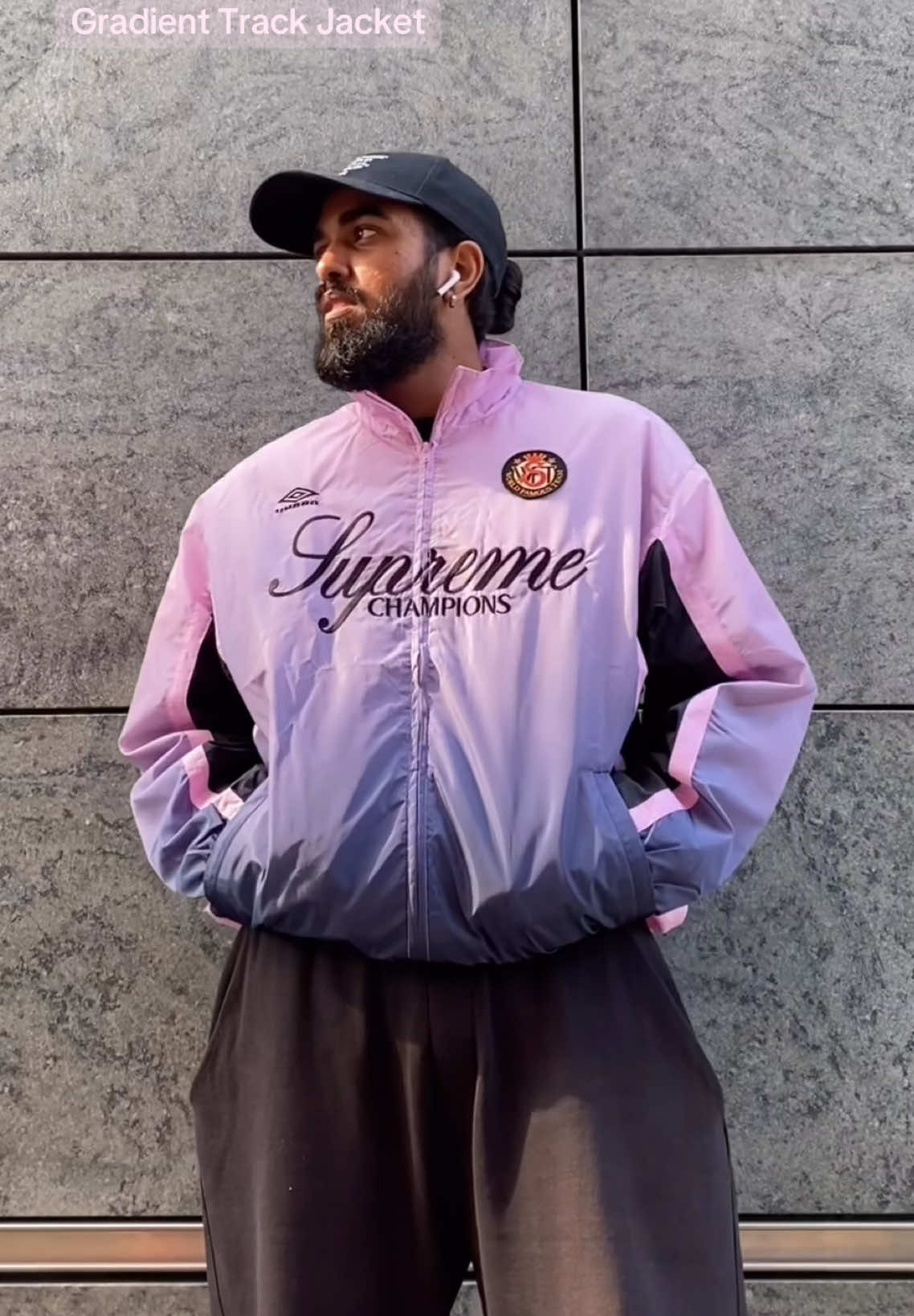 Is the Supreme Umbro Gradient Track Jacket a cop? 💧 #fyp #foryou #supremeboxlogo #umbro 