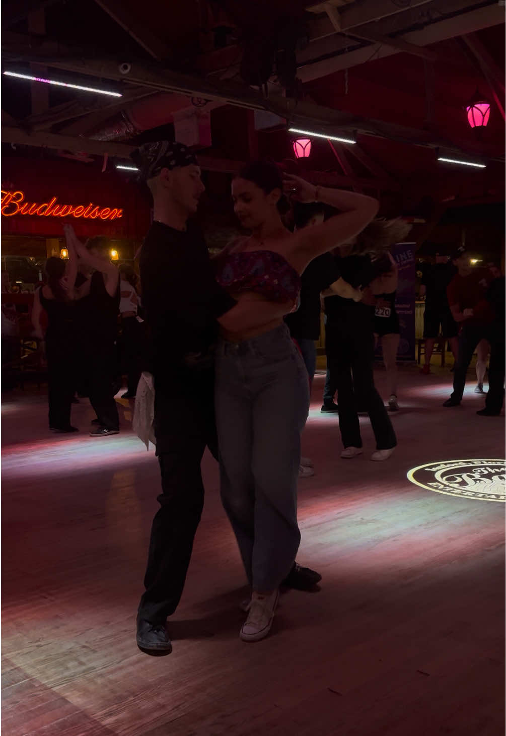 Dancing with a painter 🕺🕺@Nick.Painter #fyp #dance #swingdance #thebarn #linedance 