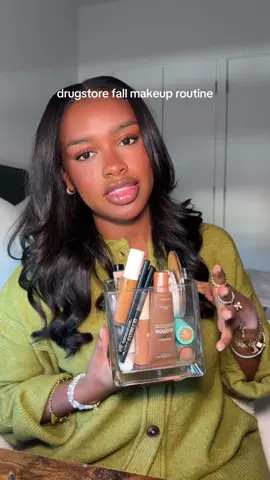 good products don’t always have to be  high-end! 🤠 also, the loose powder was lowkey too bright but there was no going back 😟  @loréal paris usa  @thread beauty foundation stick @elfcosmetics liquid bronzer elf liquid blush  @Maybelline NY fit me concealer  @NYX Professional Makeup brow tint pen nyx butter melt powder blush @Makeup Revolution loose powder  nyx buttermelt bronzer @Black Radiance pressed powder  elf dark brown liner @COVERGIRL gloss  nyx matte gloss  nyx jumbo highlighter stick