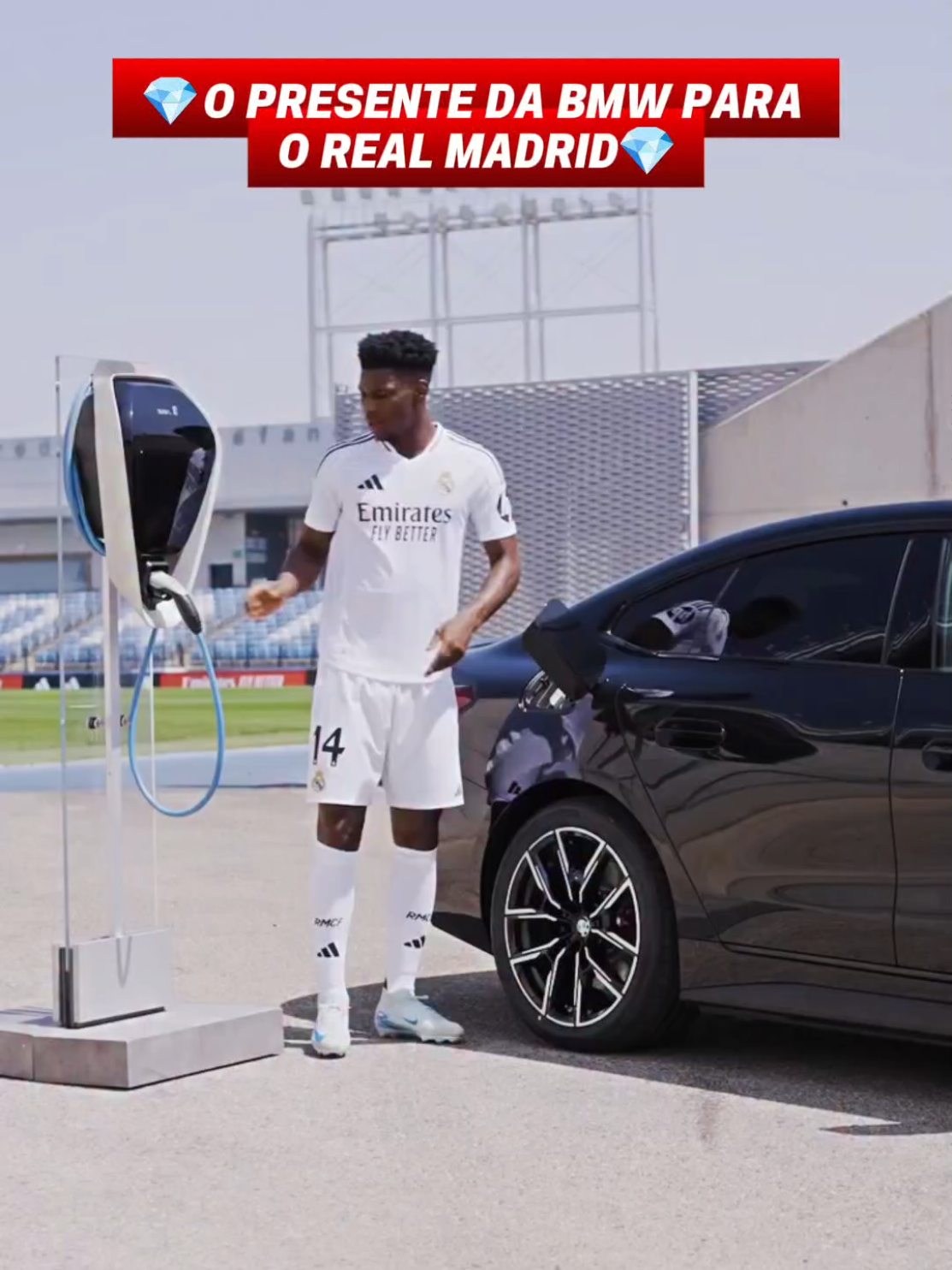 O novo presente da BMW para os jogadores do Real Madrid 🤑 #realmadrid #futebolbrasileiro #vinijr 