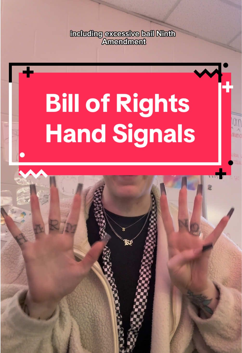Bill of Rights Hand Signals! #billofrights #constitution #teacher #socialstudies #teachertok 