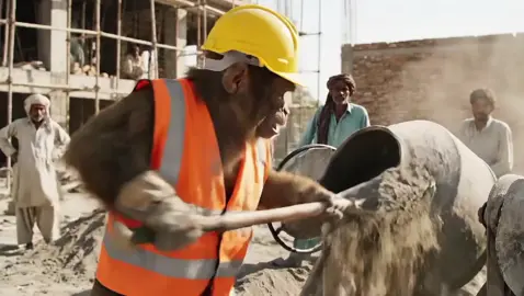 Bandar ka Gussa Construction Site Par 😡🦧 | Real Pakistani Labour Monkey Scene #MonkeyAtWork #PakistaniLabour #FunnyMonkey #ConstructionVibes #ForYou 